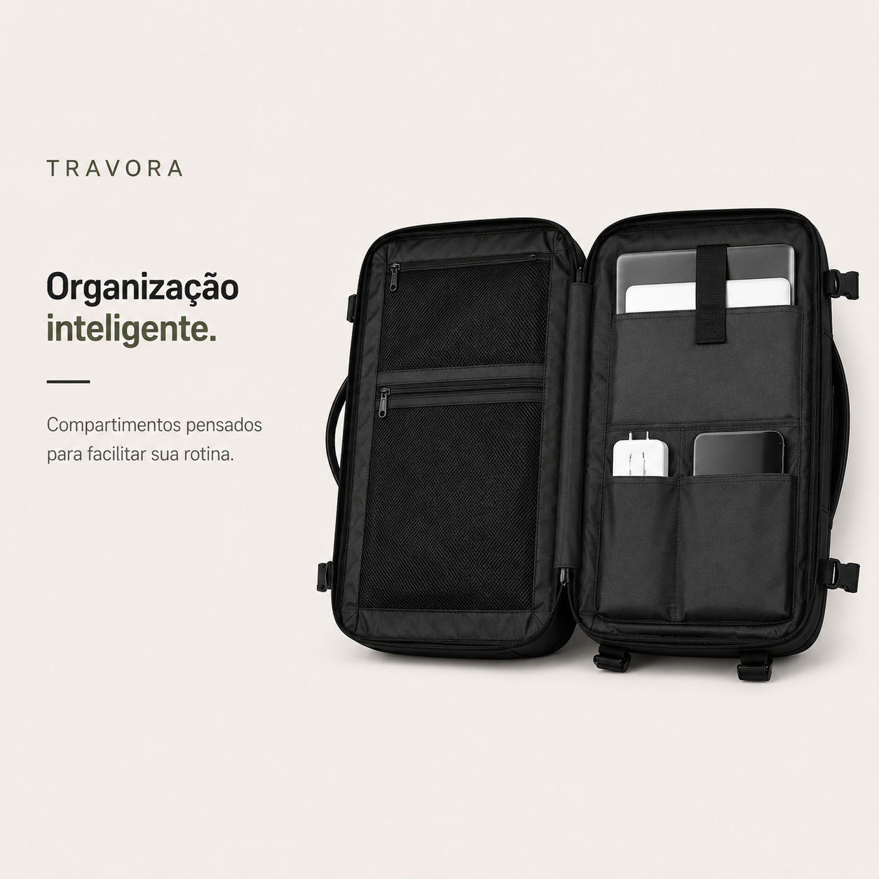 Mochila Travora Antifurto Expansível