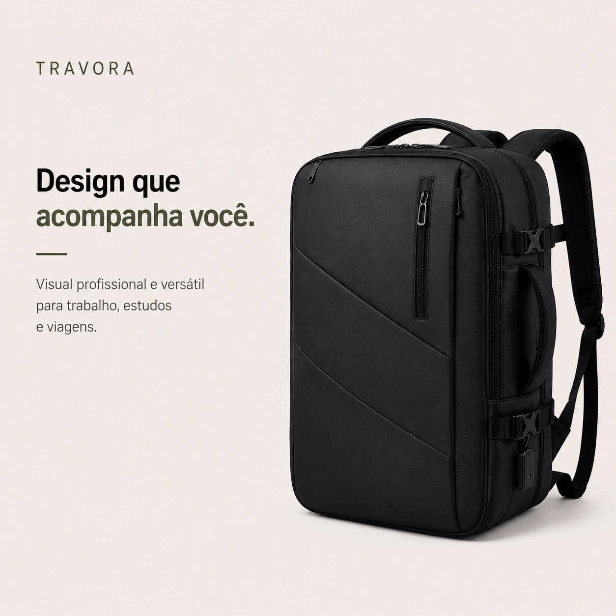 Mochila Travora Antifurto Expansível