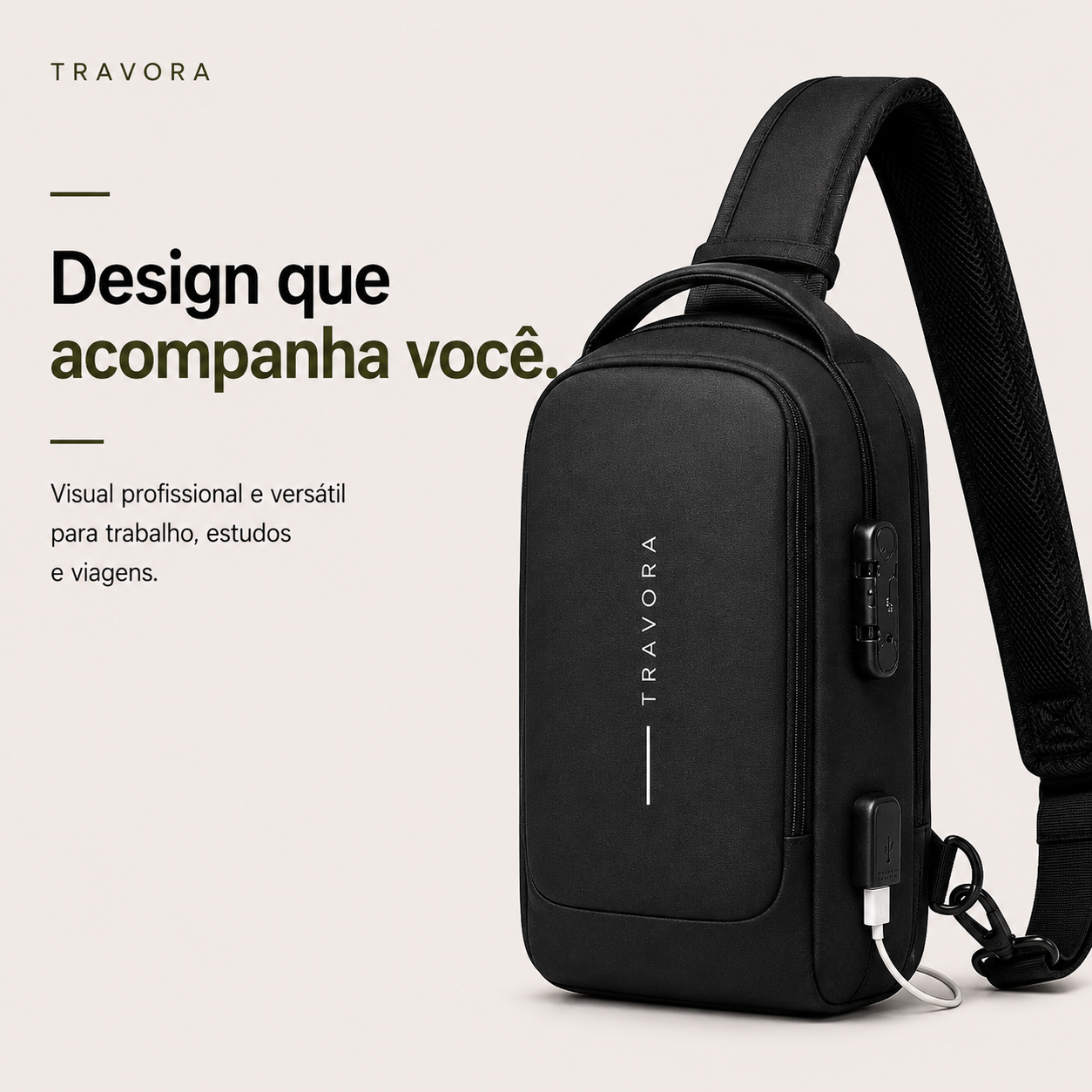 Shoulder Bag Travora Antifurto
