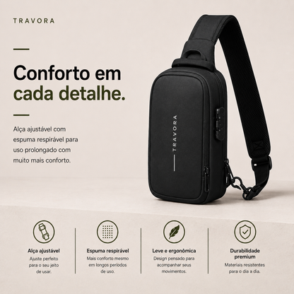 Shoulder Bag Travora Antifurto
