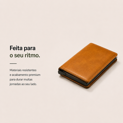 Carteira antifurto com proteção digital